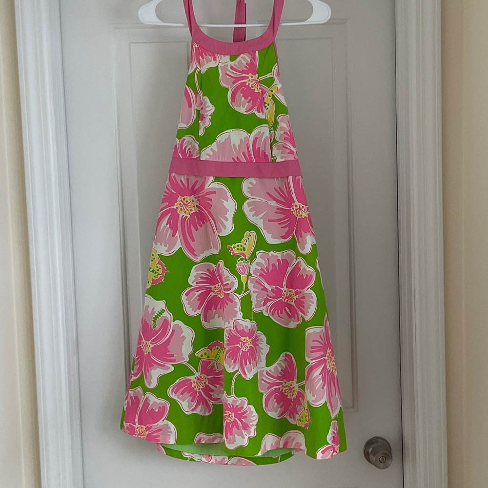 Lilly Pulitzer Pink and Green Floral Dress